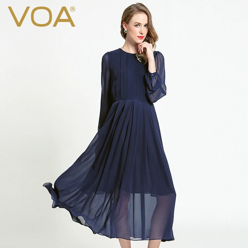 Dark blue long sleeve gown top