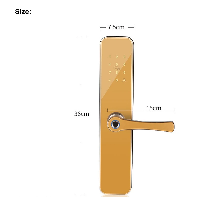 Умный дверной замок биометрическое стекло отпечаток пальца электронный кодовый дверной замок для домашнего отеля Противоугонная с Карта