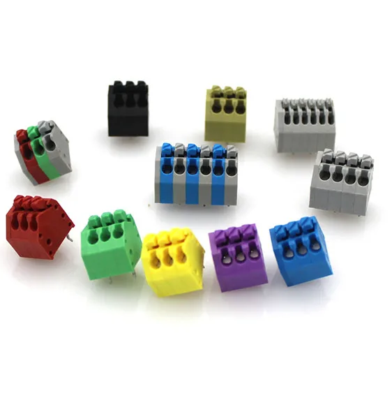 

Free ship:100PCS/Lot Terminal blocks: Spring type PCB KF250 dg250binding post wire connecting terminals pitch 3.5mm 400V/7A,