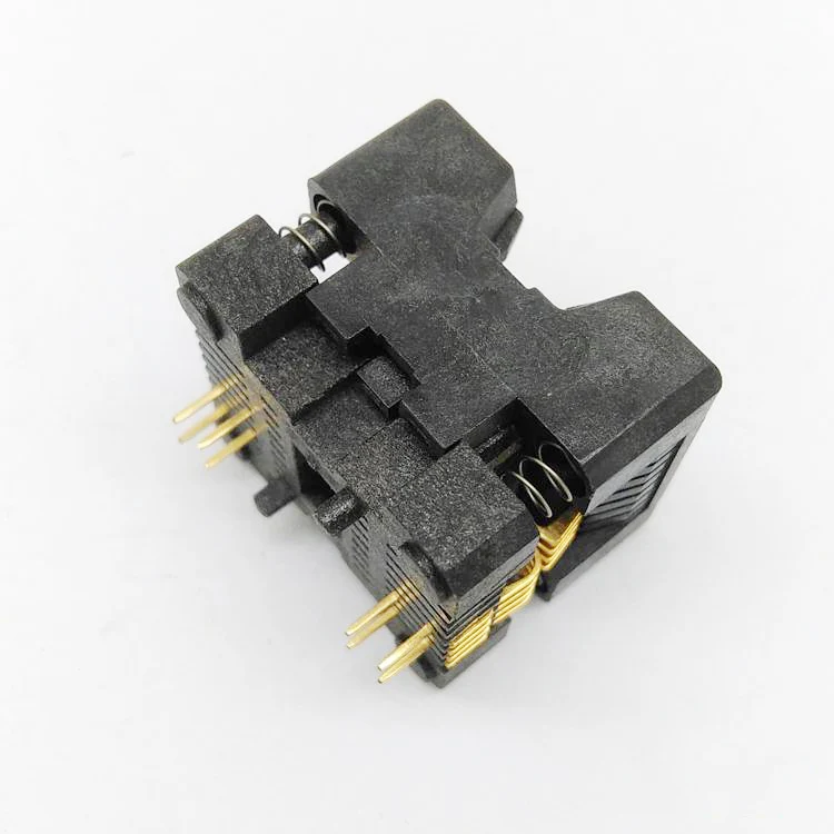 SOIC8 SO8 SOP 8 test burn in scoket шаг 1 27 IC body size 3 9 мм 150 мил|Соединители| |
