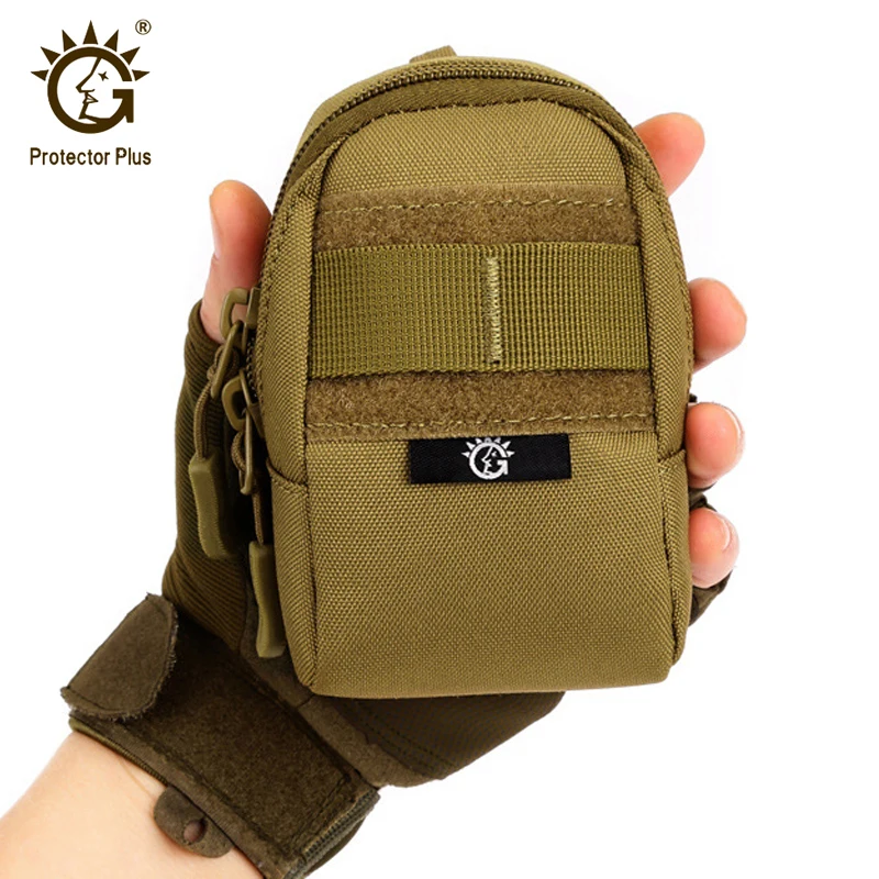 

Protertor Puls Tactical Military Mobile Phone Bag, Molle Mini Pouch For Camping,men's Waist Tool Bags Suit For 5.4 Inch Phone