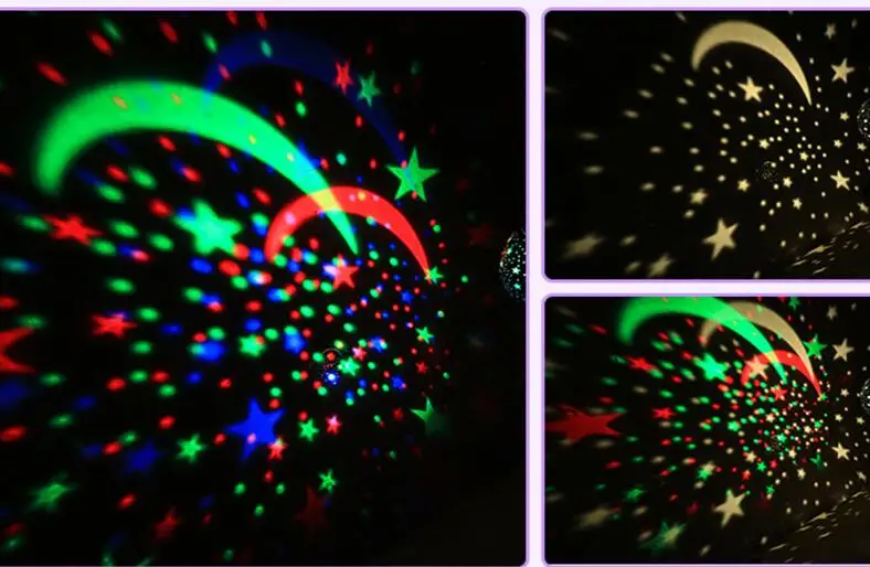 Night Light Stars Starry Sky LED Night Light Projector Moon Lamp Battery USB Kids Gifts Children Bedroom Lamp Projection Lamp (1)