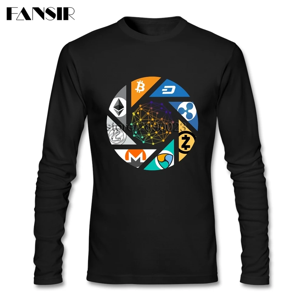 Cryptocurrency Bitcoin Litecoin Dash Zcash Ethereum Monero Funny T Shirt Men O-neck Long Sleeve Cotton Men T-shirts Asian Size Cryptocurrency Bitcoin Litecoin Dash Zcash Ethereum Monero Funny T Shirt Men O-neck Long Sleeve Cotton Men T-shirts Asian Size