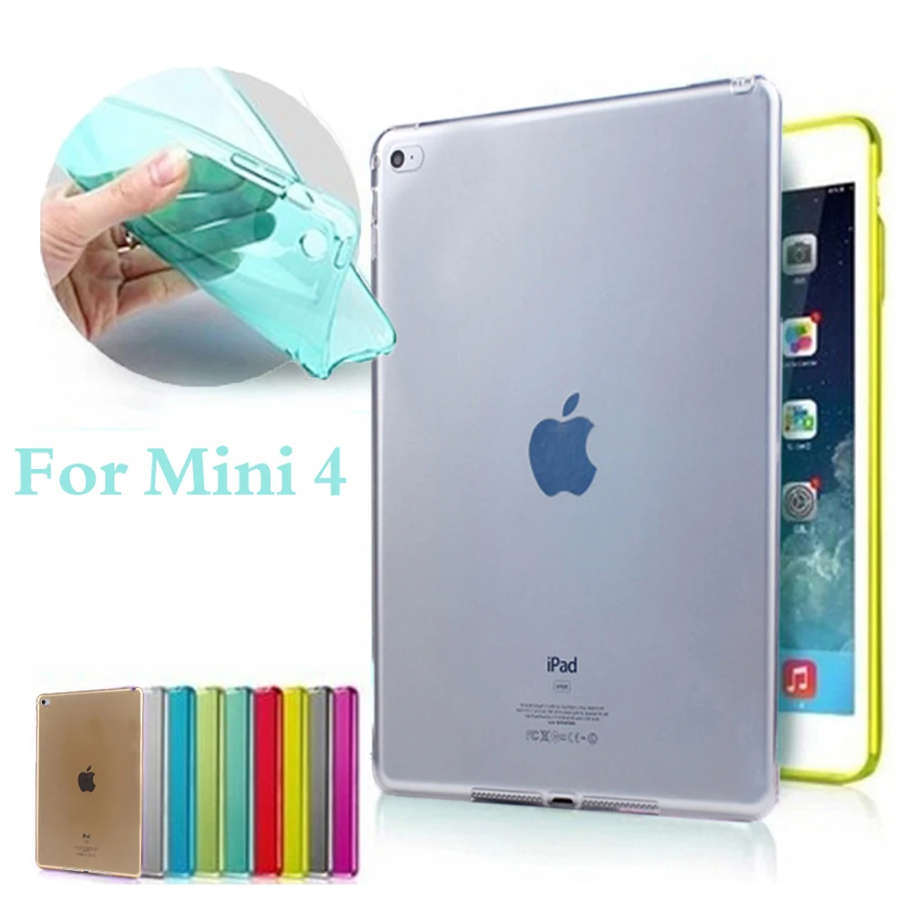 Прозрачный силиконовый чехол для iPad Mini 4 мягкая задняя крышка из ТПУ планшета Apple