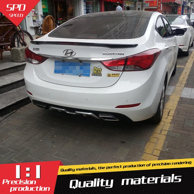 

For Hyundai Elantra Spoiler ABS Material Car Rear Wing Primer Color Rear Spoiler For Hyundai Elantra Spoiler 2012-2015