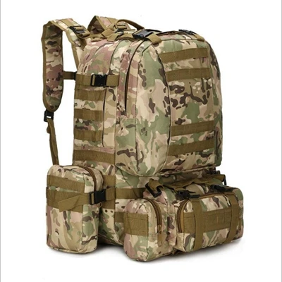 50L Molle 600D военный тактический рюкзак для походов, походов, охоты, альпинизма, камуфляжные сумки для альпинизма - Цвет: 10