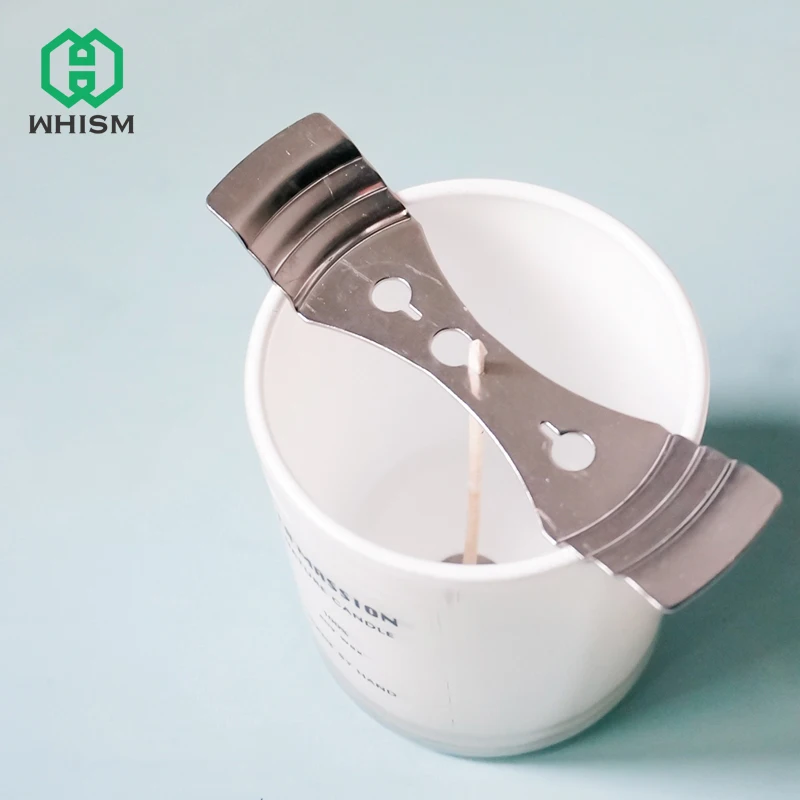 WHISM Candle Wicks Fixed Stainless Steel Iron Wicks Stand Handmade