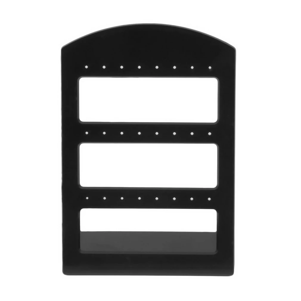 

24 Holes Plastic Stud Earring Stands Hooks Jewelry Display Show Packaging Cards Jewellery Organizer Holder Rack Gift
