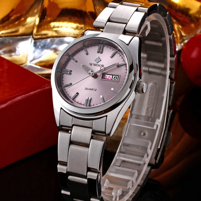 Hot Fashion Brand Relogio Feminino Date Day Clock Female Stainless Steel Watch Ladies Fashion Casual Watch Quartz Women Watches