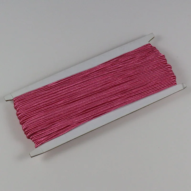 3 мм 34 ярдов/партия(31 м) Китайский шнур для сутаха, разноцветный нейлоновый шнур, Змеиный живот, шнуры для изготовления ювелирных изделий своими руками - Цвет: rose pink