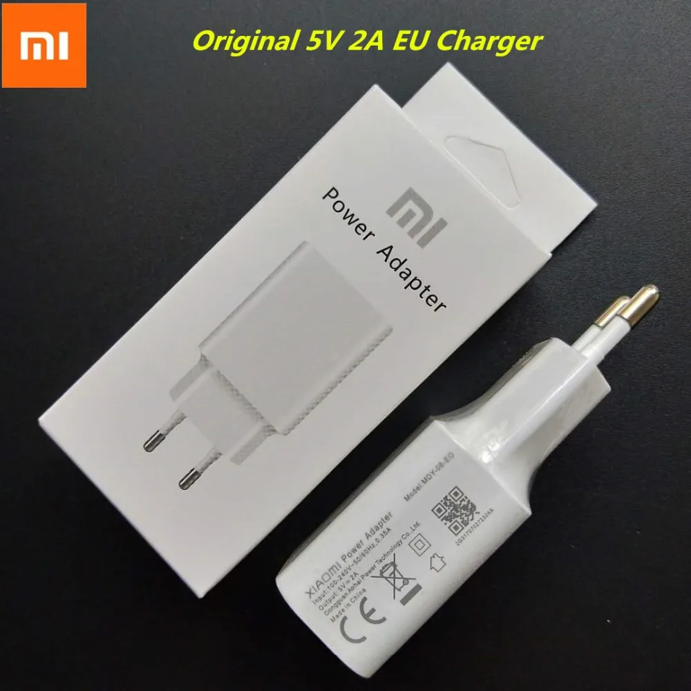 

Original Xiaomi Wall Charger 5V 2A USB Smartphone Charge Adapter EU Plug For Mi A2 A1 6 Redmi4 4X 4A 5A Note 2 3 5 plus 6 pro s2