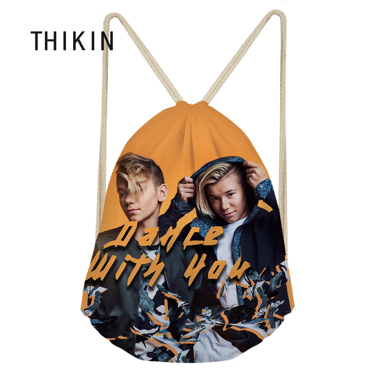 

ThiKin Marcus and Martinus Drawstring Bag Fashion Shoulder bags Hip Hop Fans New Arrival High Capacity Personalized Backpack