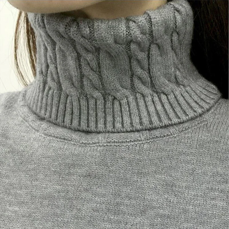 TIGENA Thick Warm Turtleneck Sweater Women 2019 Winter Knitted Pullover Sweater Female Long Sleeve Cashmere Sweater Jumper Tops