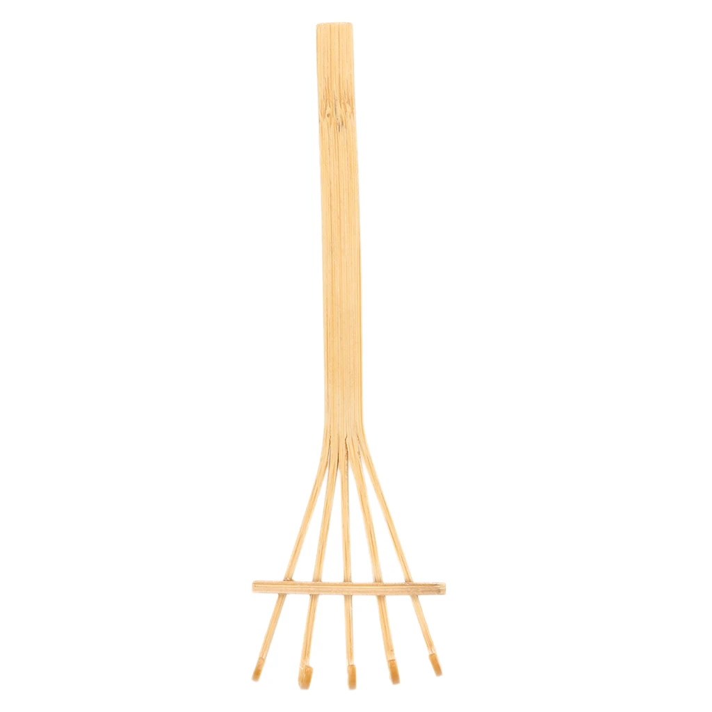 2pcs Bamboo Rake Decoration Ornament Zen Garden Sand Rake for Home Yard Garden Office Decoration