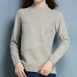 Свитер женский 2019 на осень и зиму, новая модель куртки с хлопковой подкладкой в Корейском стиле, Свободный вязаный джемпер модный свитер