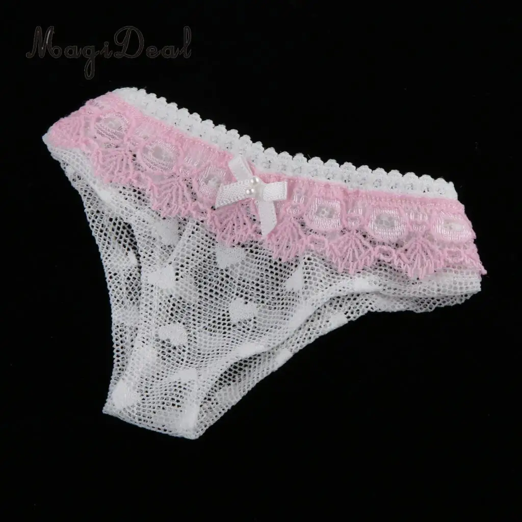 Lovely 1/3 1/4 Pink/White Lace Underwear Briefs for BJD SD Dollfie Dolls Clothes Costome Accessory