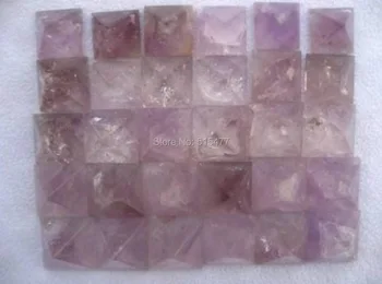 

30 NATURAL Amethyst Quartz Crystal Pyramid healing