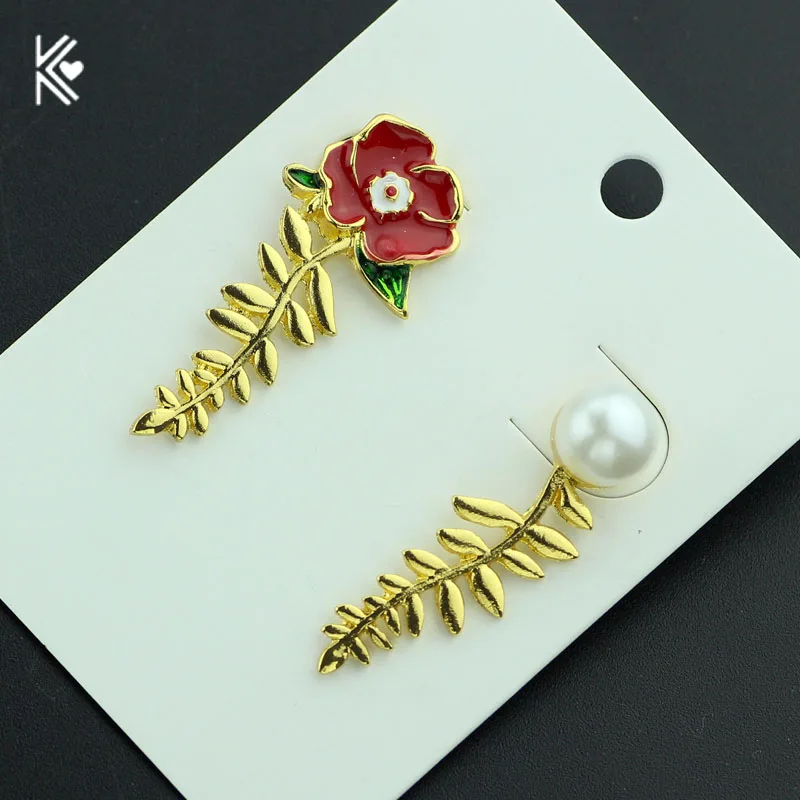 

Beauty and the Beast Earrings Ear Cuff Belle Cosplay Rose Jewelry Gold Earrings Fairy Tale Movie Victorian Jewelry with Card
