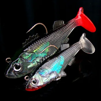 

1PCS Silicone Paillette Fishing Lure Artificial Soft Bait Carp Crank Treble Tackle Hook Fishing Accessories