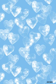 

LIFE MAGIC BOX Vinyl Blue Heart Background Valentines Day Backdrops Photo Backdrop Photography Studio