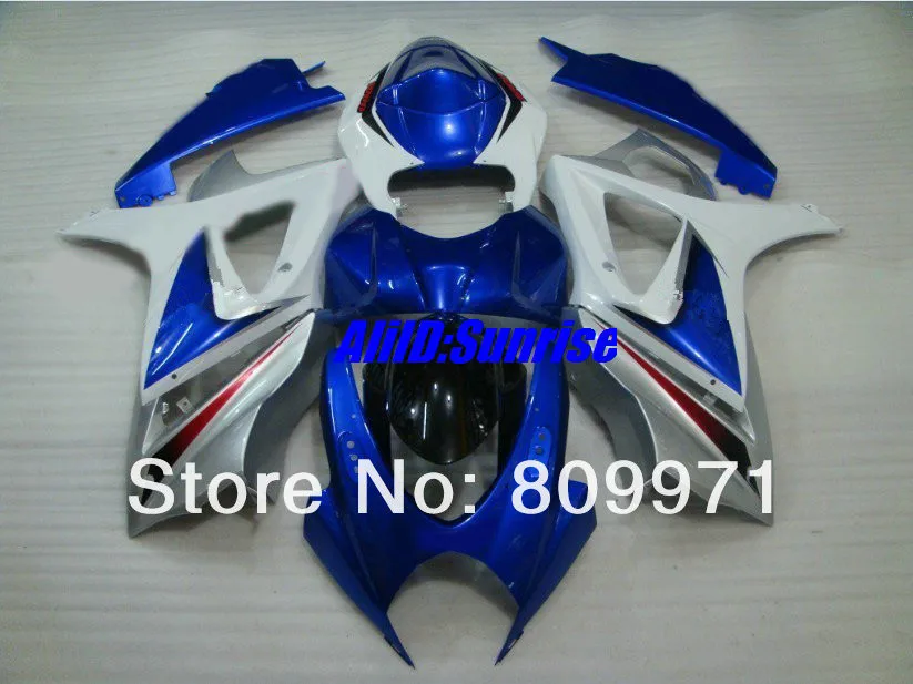 

S425 TOP White blue full Fairing for SUZUKI GSXR1000 2007 2008 GSX-R1000 07 08 GSXR1000 K7 07 08 2007 2008
