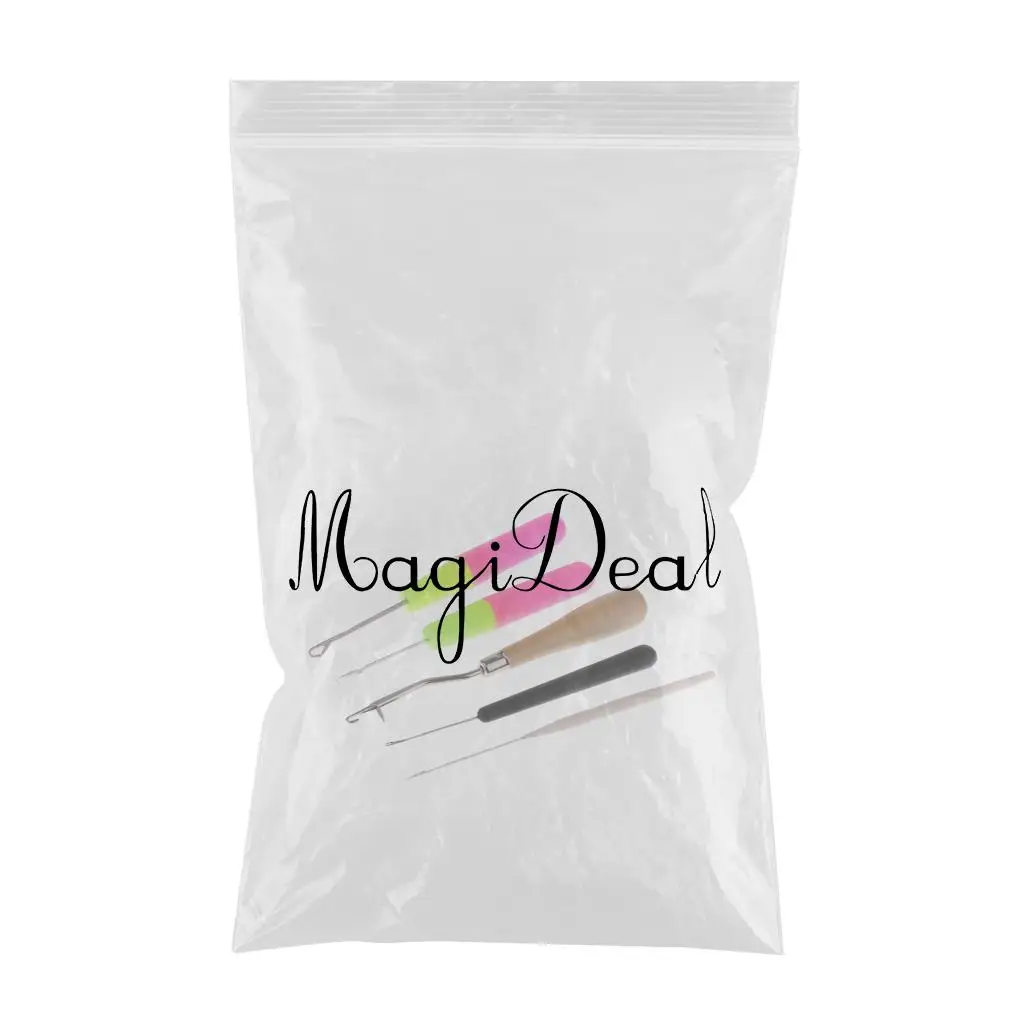 5pcs Crochet Latch Hook Lock Needles for Hair/ Micro Braid Needle Dread Lock