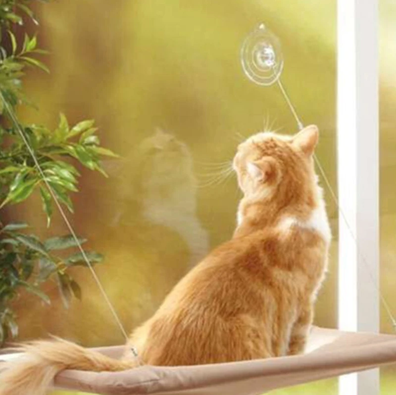 Cute Pet Hanging Beds Bearing 20kg Cat Window Mount Hammock Comfortable Bed | Дом и сад