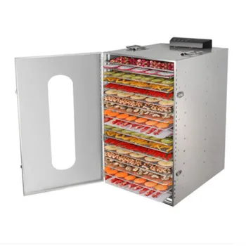 

2019 16 Trays Snack Food Dehydrator Dryer Dryer Fruit Vegetable Grass Meat Drying Machine Stainless Steel