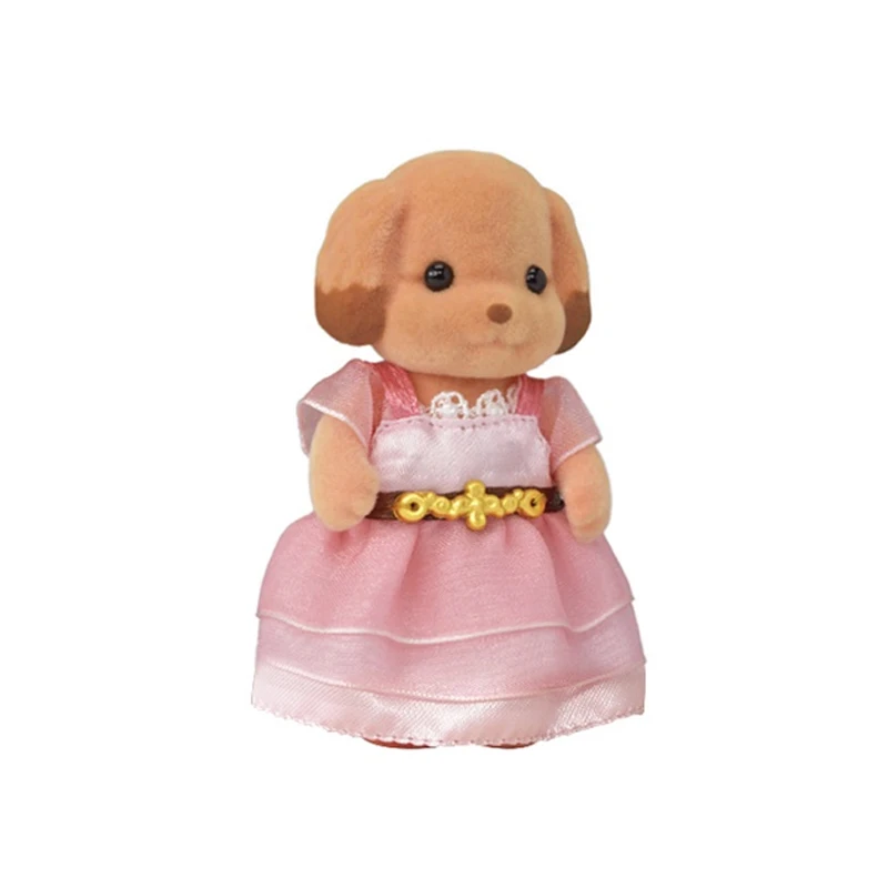 Sylvanian Families пушистый животных кукольный домик рисунок Пудель Собака сестра/Мама w/сумка для девочек Дети подарок#6004