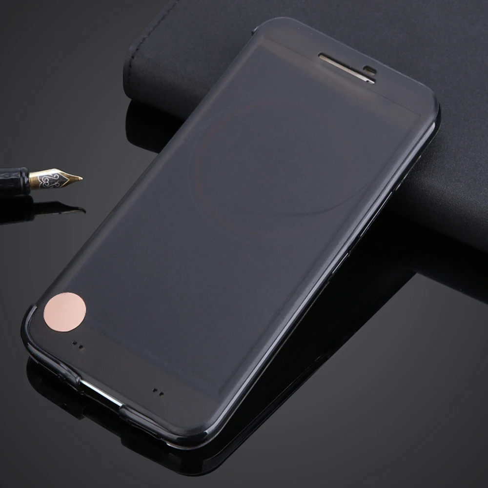 

For HTC 10 One M10 Ultra Thin Ice TPU Smart View Auto Sleep Wake Flip Case Soft Cover Silicone Shell Transparent Slim Phone Bag