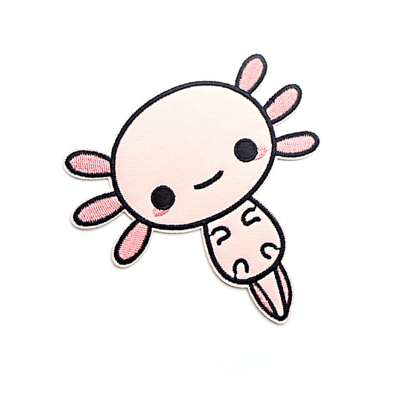 Happy Axolotl Милая аппликация патч ручной работы Железный на обуви сумка рубашка одежда для девочек аксессуары наклейки вышитые значки E0565