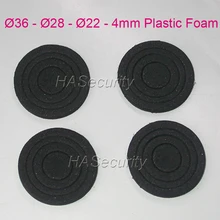 36-28-22-4мм(4 шт.) Пенопласт/прокладка для объектива CCTV для блокировки ИК-фонарей камеры безопасности установка в сборе