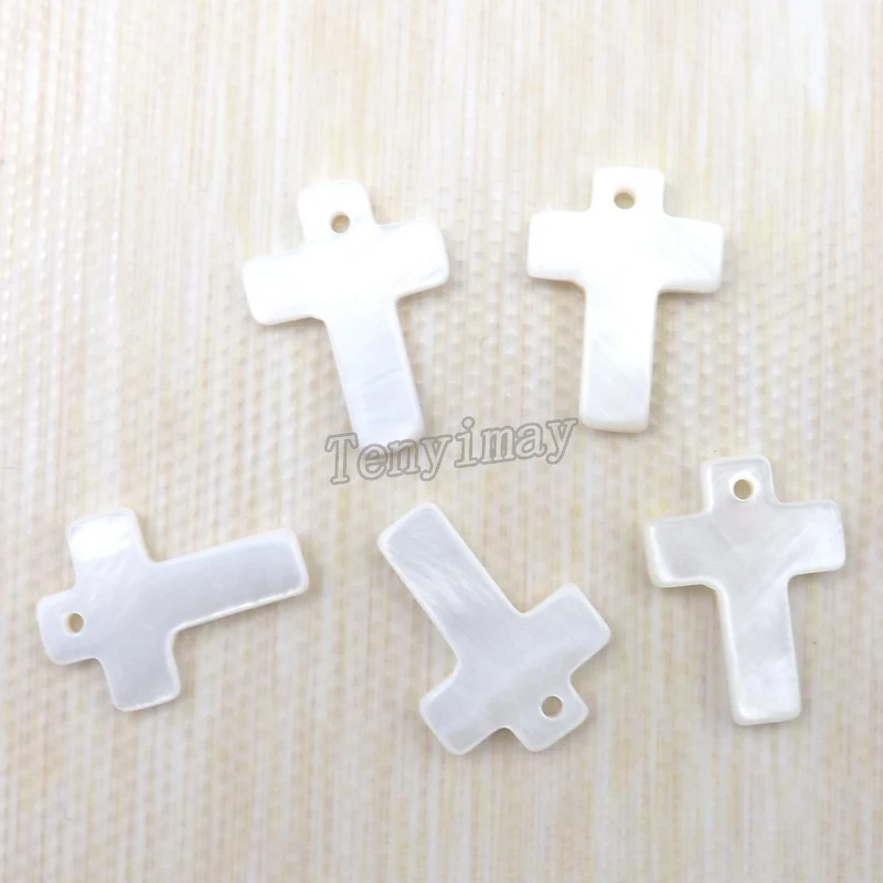 Fashion Crosses Shape Shell Pendants, Shell Charms For DIY Free Shipping(100pcs)