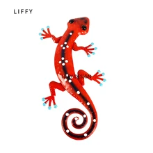 Рождественский подарок из металла геккон настенные работы для украшения сада наружные статуи Животные украшения для дома и сада