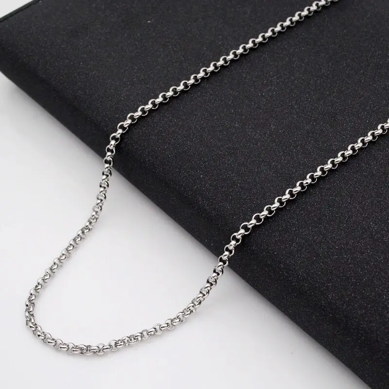 Оптовая продажа ювелирных изделий 50/60/70/80 см x3mm белая длинная цепочка из