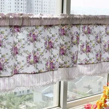Цветочные пасторальные красивые кофейные Короткие Занавески для кухни для гостиной спальни 50*150 см на заказ