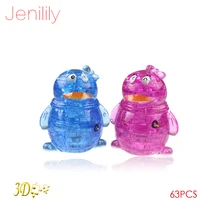 3D Пингвин Кристалл Головоломка со вспышкой DIY головоломки модель сборки строительные игрушки для детей взрослых украшения дома