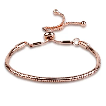 

Rose Gold Color Charm Bracelet Chain Bracelets for Women Jewelry Gift