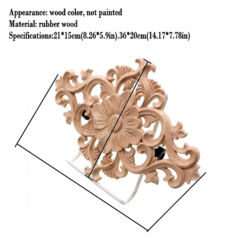 Runbazef неокрашенное дерево Всё для резьбы штамп аппликация ремесла Мебель двери шкафа Рамка украшения дома Аксессуары миниатюрная фигурка