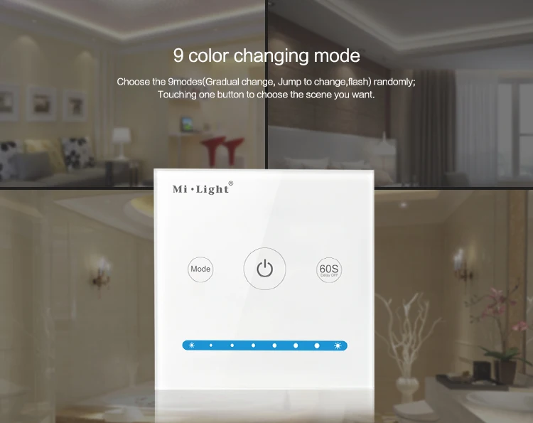 Milight Smart Светодиодный Панель контроллер P1 P2 P3 Цвет Температура диммер RGB CCT настенный сенсорный выключатель Панель контроллер
