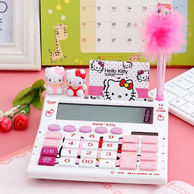 Special Offers 1 Pc Popular 12 digits solar cute hello kitty calculator solar calculator with pen and notebook Special Offers 1 Pc Popular 12 digits solar cute hello kitty calculator solar calculator with pen and notebook
