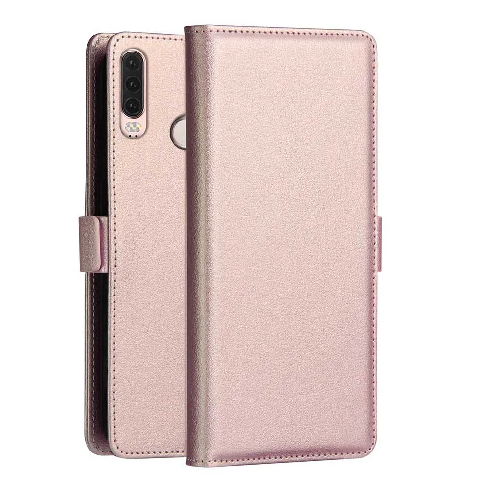 Huawei P30 Lite чехол 6,1" Бизнес откидная крышка ПУ+ ПК чехол-книжка на магнитной адсорбции кожного покрова чехол huawei P30Lite MAR-LX1M MAR-LX2J чехол-портмоне - Цвет: Rose Gold