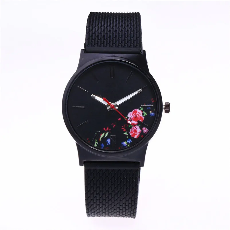 Женские часы с черным цветком, женские часы, брендовые Роскошные знаменитые женские часы, кварцевые наручные часы, Relogio Feminino Montre Femme - Цвет: F