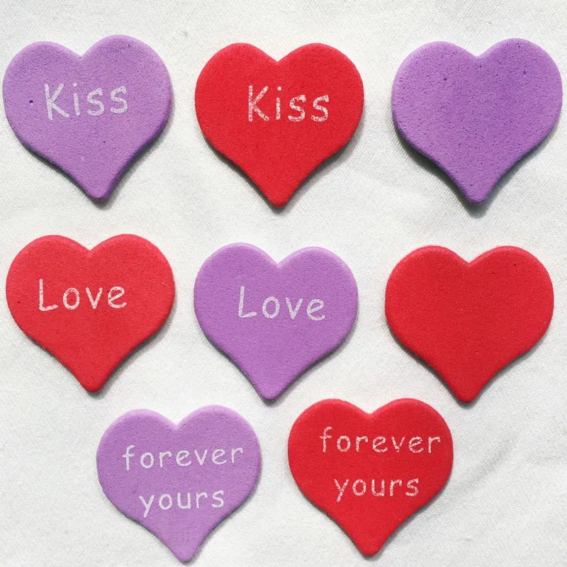 1 пакетов/лот. Love Kiss Forever heart пенопластовые наклейки поделки на День святого