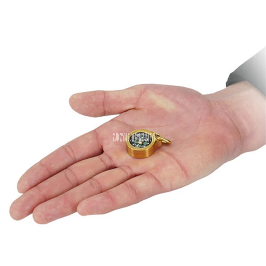Liga de Titânio Navegação para Atividades ao ar Acampamento Caminhadas Portátil Bronze Bolso Bússola Dourada Livre Cps-ti Diâmetro 25mm - 13 Esporte e Lazer