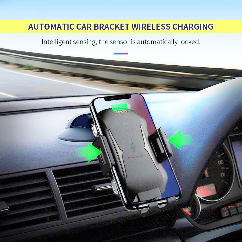 

10W Qi Car Wireless Charger For iPhone Xs Max Xr X Samsung S10 S9 Xiaomi Mi 9 Fast Wirless Charging Car Phone Holder Stand