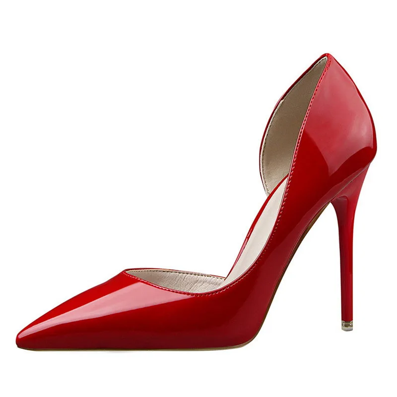Women pumps Fashion pointed toe patent leather stiletto high heels Spring wedding shoes woman Zapatos Mujer 10.5CM .PSDS-638-5 Women pumps Fashion pointed toe patent leather stiletto high heels Spring wedding shoes woman Zapatos Mujer 10.5CM .PSDS-638-5