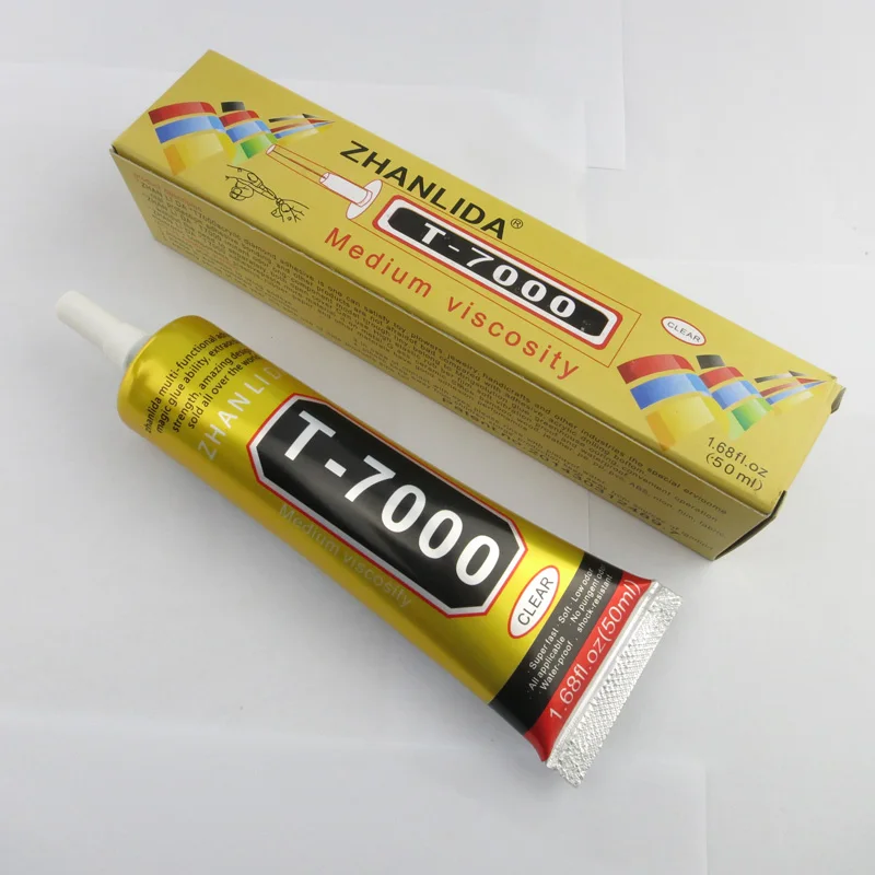 

5 Tubes T-7000 Glue 50ml Black Super Adhesive Cell Phone Touch Screen Repair Frame Sealant Diy Craft Jewelry Tools T7000 Glue