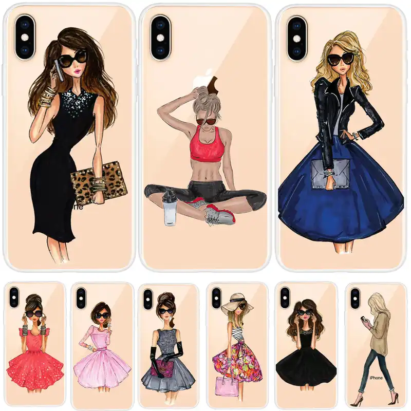 iphone xr case transparent silicone girl iphone xr case transparent silicone girl