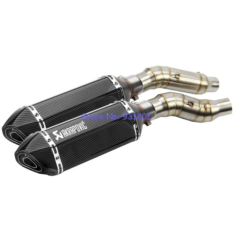 

For Kawasaki Z1000 (2010-2017) Akrapovic Exhaust Muffler Pipe System Slip On Link Mid Pipe with Exhaust Tailpipe Escape Moto